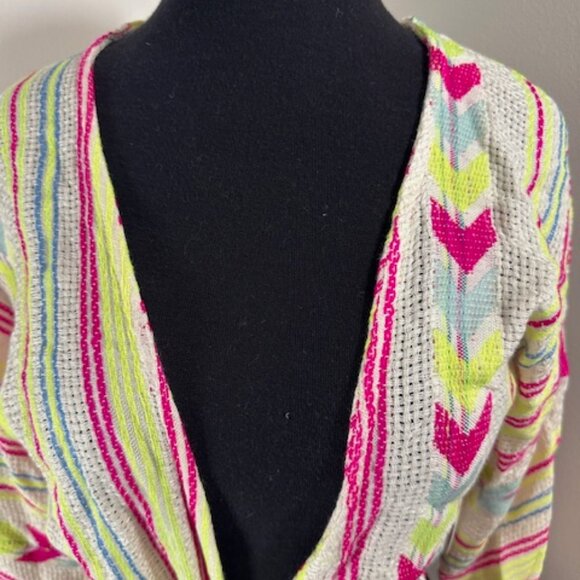 En Creme Neon Boho Tie Cardigan    8347 - Picture 6 of 11